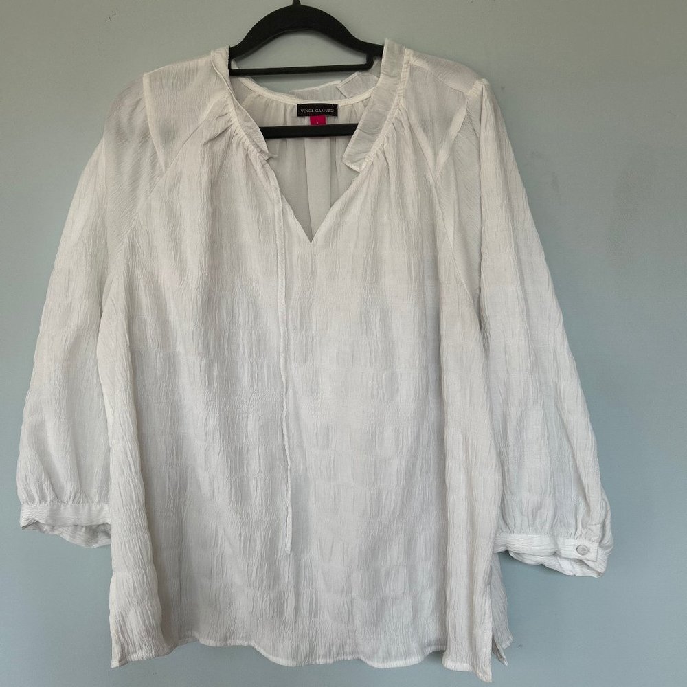 White Vince Camuto Large Blouse